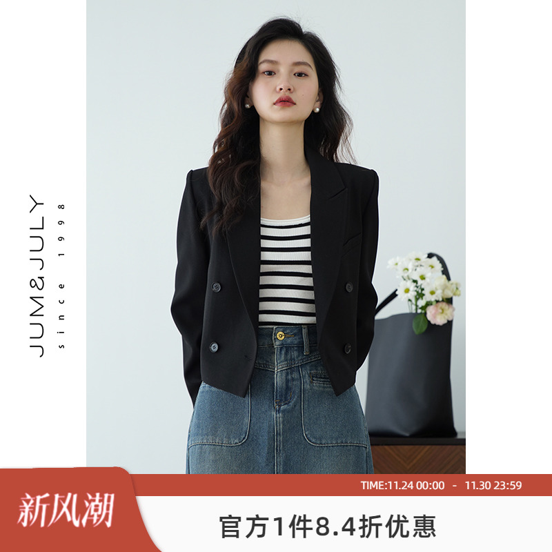 设计感小众减龄西装外套短款