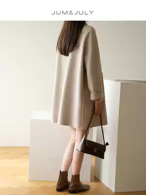 Double-sided woolen coat women 2020 new woolen coat small man medium and long version of woolen soft wind Japanese autumn and winter