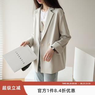 西装 小个子 外套女春秋韩版 英伦风网红休闲设计感小西服女上衣短款