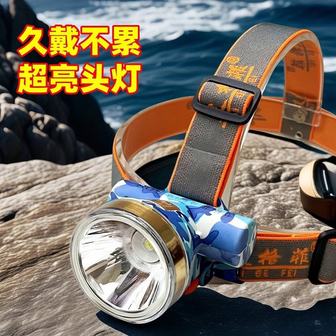 轻巧头灯2026新款强光超亮头戴式照明灯超长续航矿灯户外变焦电筒