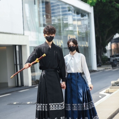 出租马面裙男款汉服新中式马面裙套装日常通勤明制汉服一整套