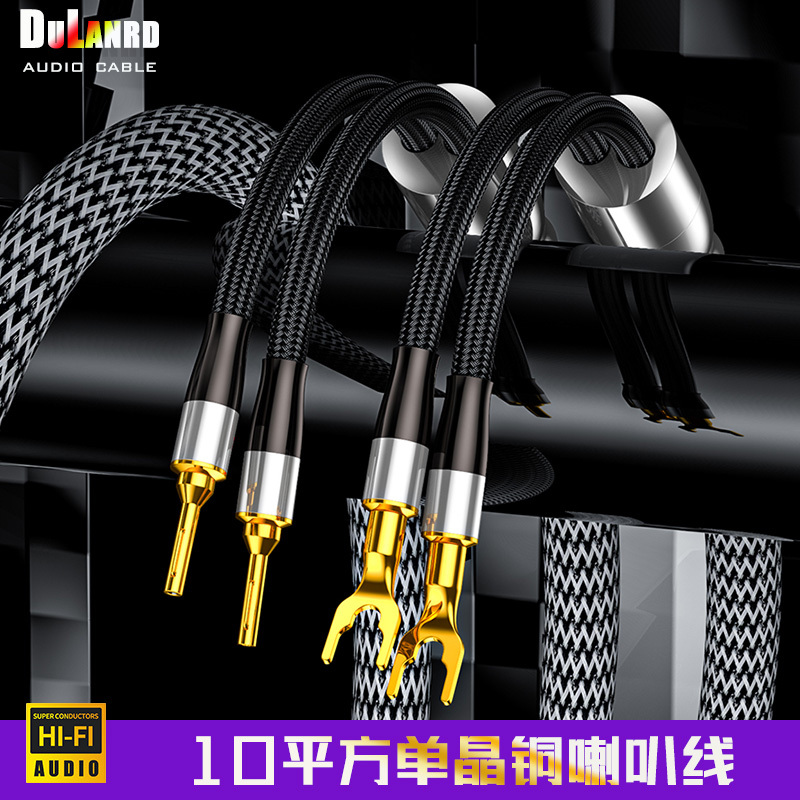 大银龙6N单晶铜发烧级HIFI喇叭线10平方加粗主音箱中置音响连接