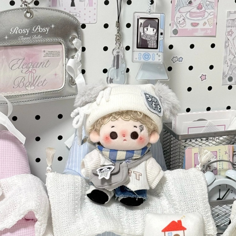 10厘米棉花娃娃衣服奶盐可颂夹克卫衣玩偶衣服娃衣替换装现货包邮