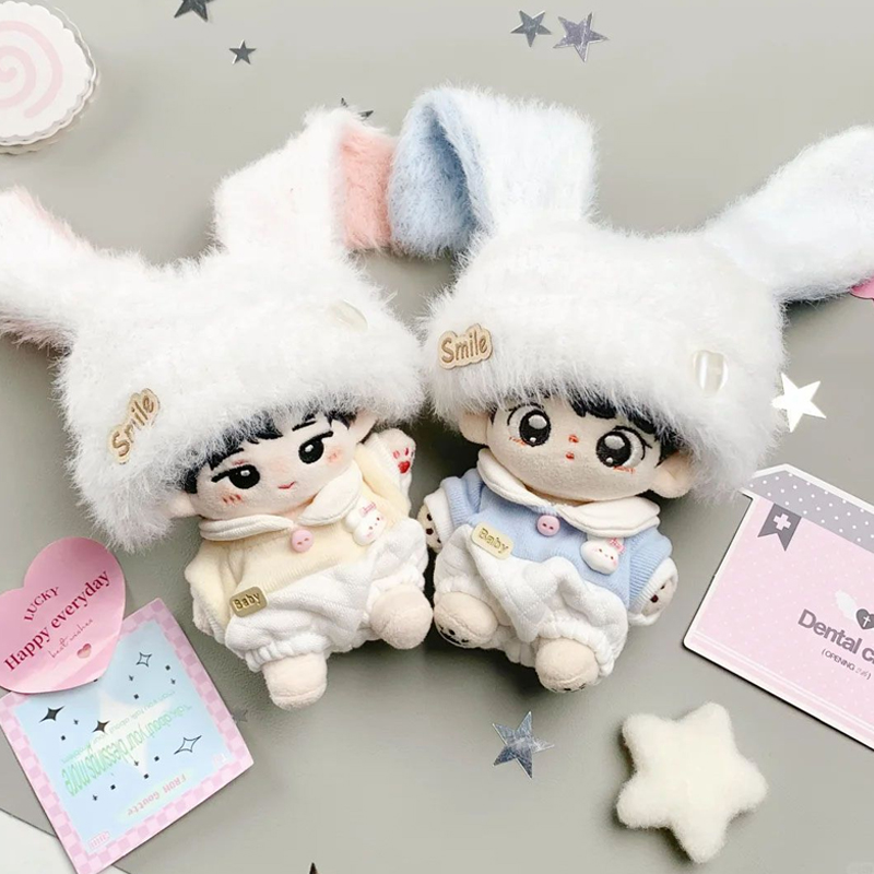 10CM棉花娃娃海星体衣服玩偶自嘲熊精致娃衣帽子爬服套装