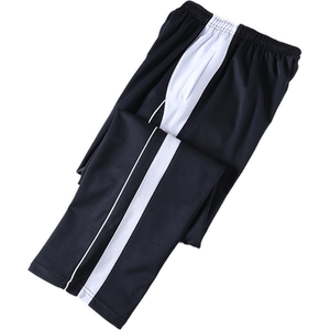 高中学生两条杠藏青色校服裤子