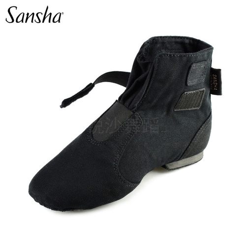 Sansha三沙帆布面魔术贴爵士舞鞋