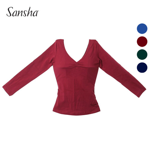 舞蹈服练功服Sansha/三沙七分袖