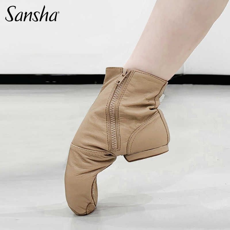 Sansha法国三沙爵士舞靴高筒拉链牛皮软底舞蹈鞋芭蕾练功现代舞鞋,运动/瑜伽/健身/球迷用品,爵士舞鞋,淘宝优惠券,粉丝福利购,淘宝优惠卷