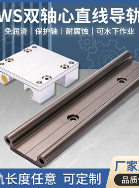 铝合金双轴心直线导轨滑块WS-10圆滑台模组WJ200UM铝塑代易格斯