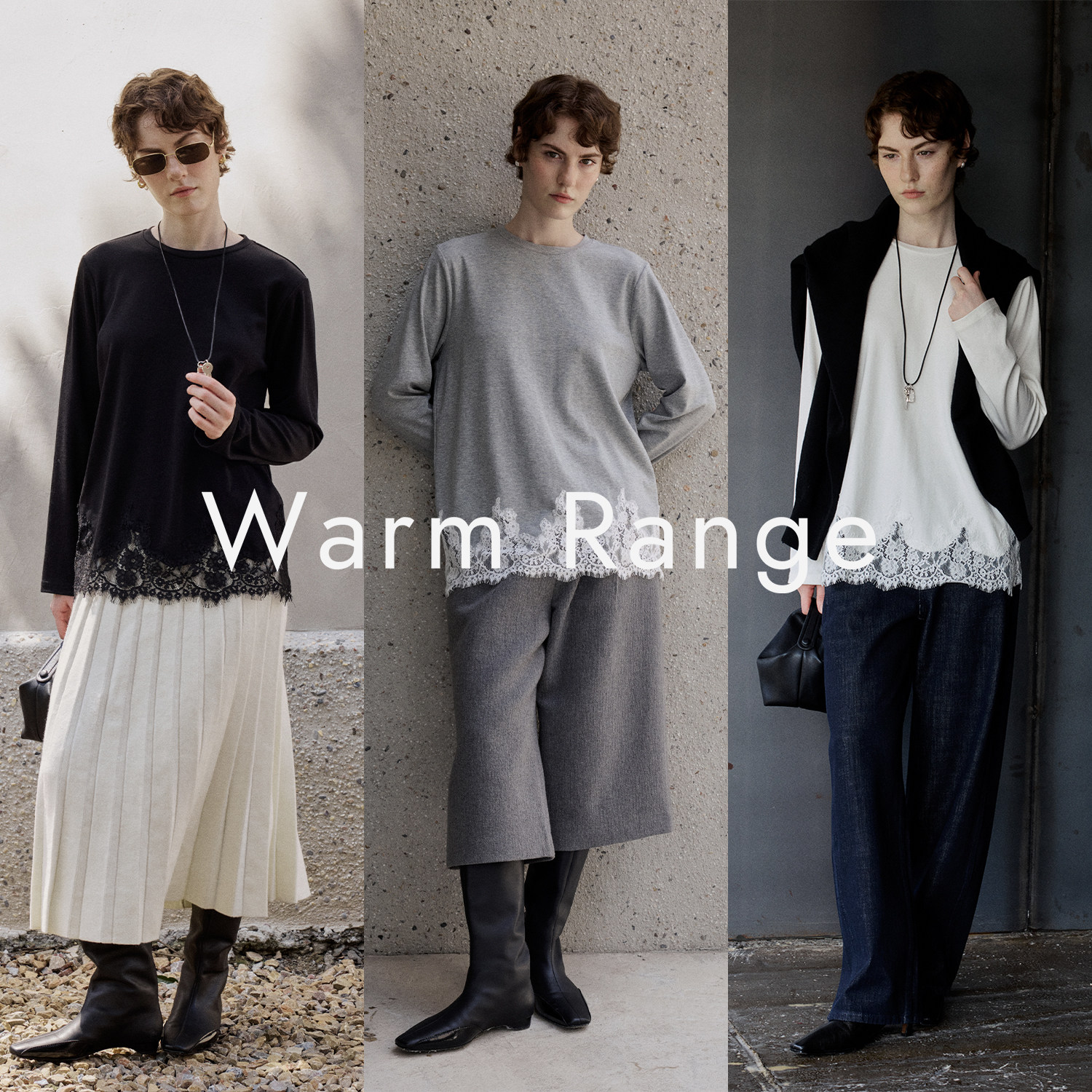 Warm Range 重工蕾丝T恤