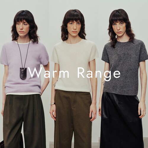 Warm Range 山羊绒套头圆领短袖毛衣