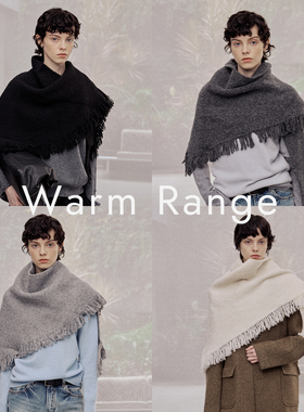 Warm Range 羊毛混纺流苏三角巾