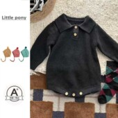 长袖 婴幼儿秋冬新款 包屁衣男女宝宝韩版 针织爬服小月龄外出连体衣