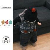 婴儿衣服秋冬新款 两件套 羊羔绒马甲外套打底针织衫 套装 男宝宝韩版