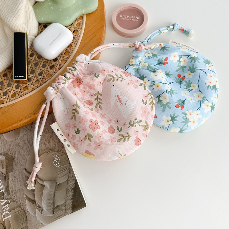 粉花语兔 加厚棉布荷包女束口袋证件包银行卡包驾驶证包收纳包,箱包皮具/热销女包/男包,证件包,淘宝优惠券,粉丝福利购,淘宝优惠卷