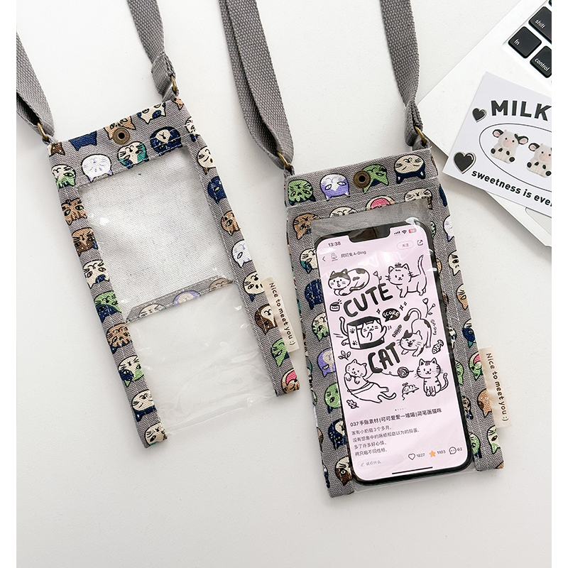 可扫码拍照手机包触屏斜挎