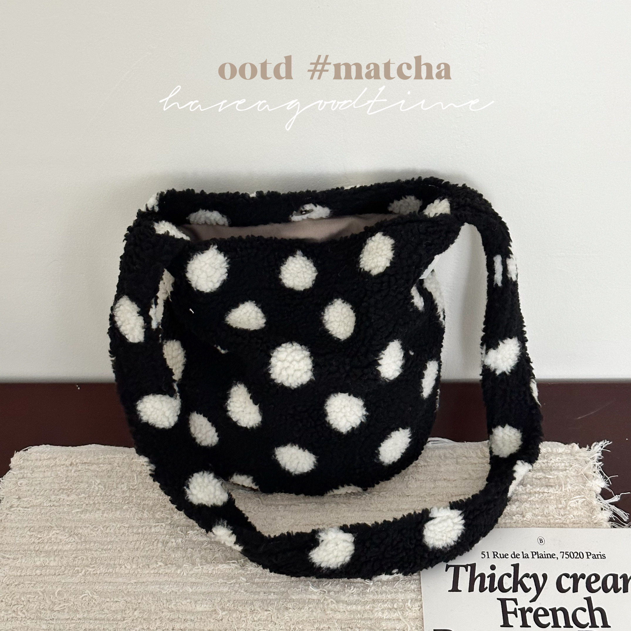 波点毛绒水桶包2025秋冬新款韩版大容量单肩包出行上班通勤手拎包,箱包皮具/热销女包/男包,水桶包,淘宝优惠券,粉丝福利购,淘宝优惠卷