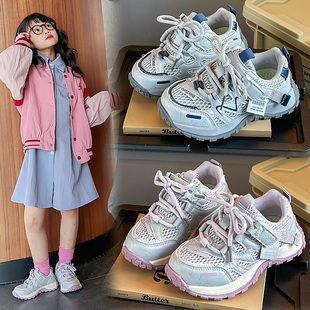 儿童网鞋透气网面女童运动鞋2026新款春款男童鞋子小学生跑步鞋潮
