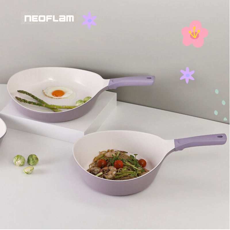 韩国原装进口正品 neoflam 不粘锅炒锅平底锅煎锅 电磁炉燃气通用