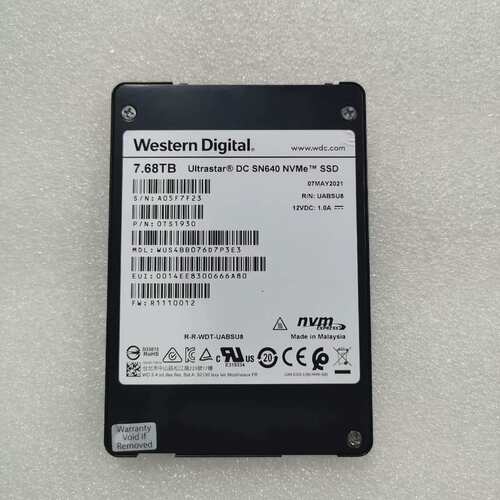 议价WD/ern SN640 7.68T U.2企业级SSD 2.