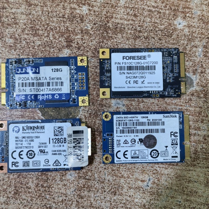 议价闪迪江波龙金士顿128G MSATA固态硬盘,工控机,功