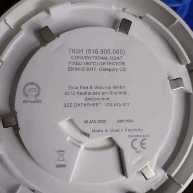议价703H 常规90℃定温探测器 消防工业探测配件维修