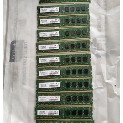 议价威刚DDR3 ，4GB内存条，品。绿色PCB，单面8颗粒