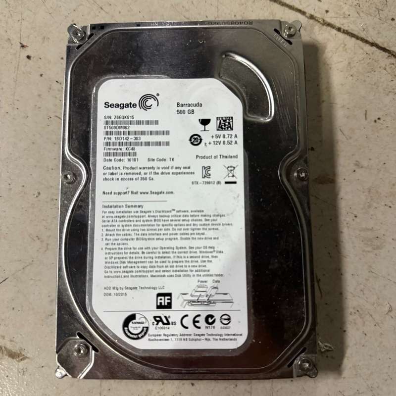 议价希捷500g硬碟包好-议价