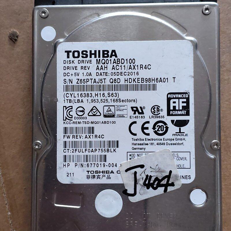 议价1TB 2.5寸机械硬盘，型号MQ01D100，SA