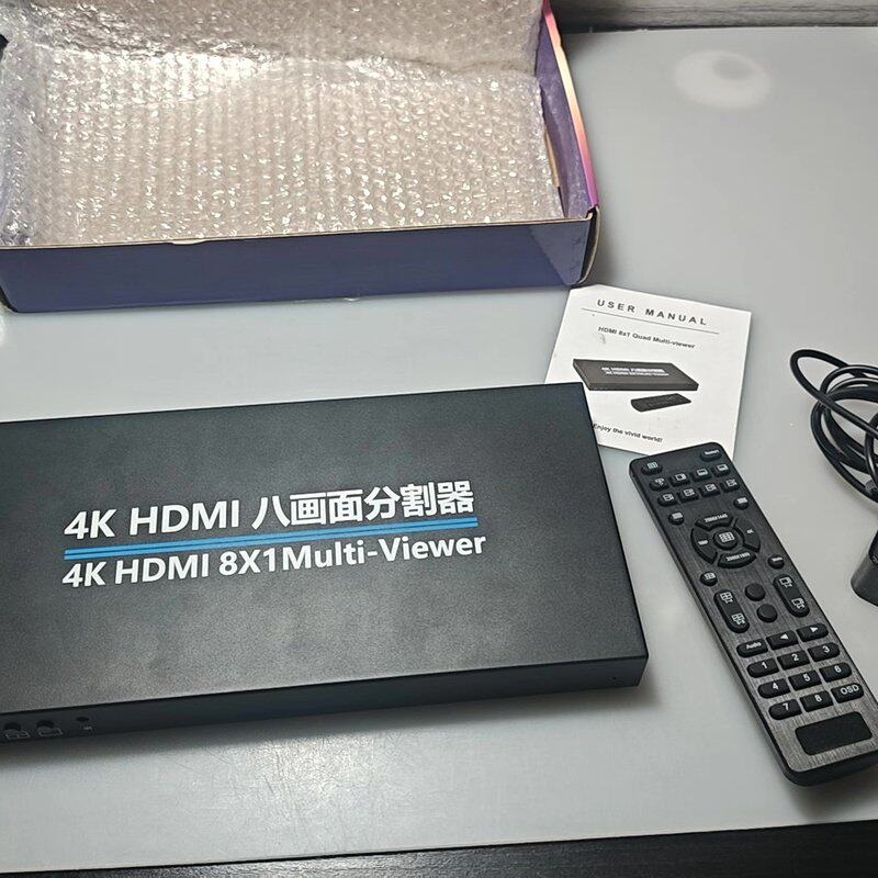 议价HDMI分屏同步器八进一一体机4K画面分割器48916口高