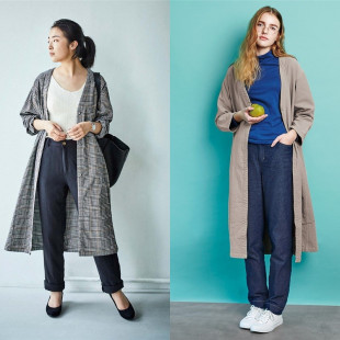 牛仔色宽松休闲收臀修腿外贸日单锥形裤 两面穿亲肤棉大码 新款 女裤