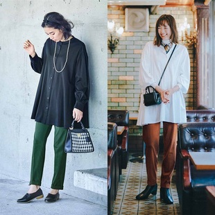 衬衫女秋季新款长袖法式白色A版宽松藏肉有大码外贸日单长款上衣