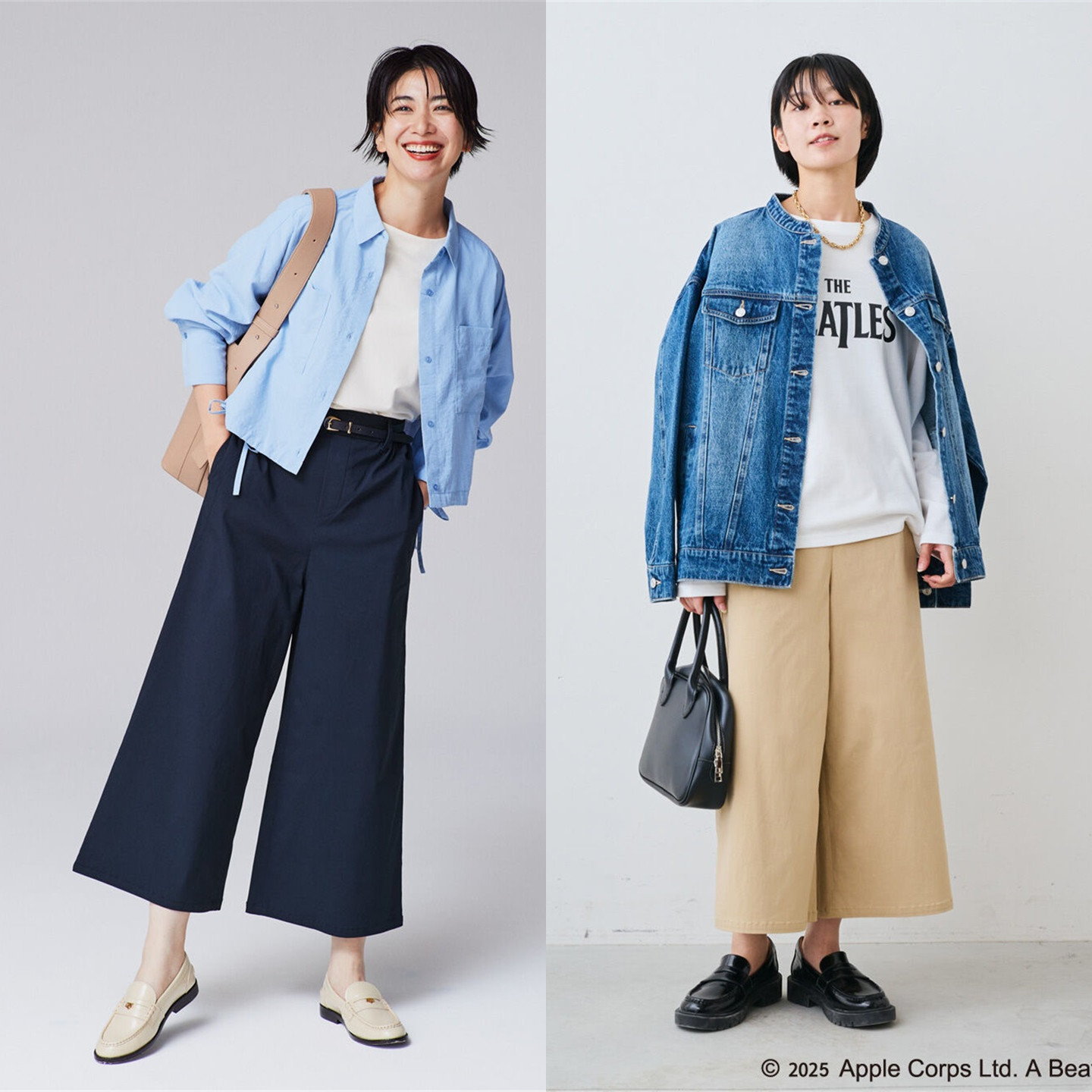 阔腿裤女秋冬新款斜切缝线