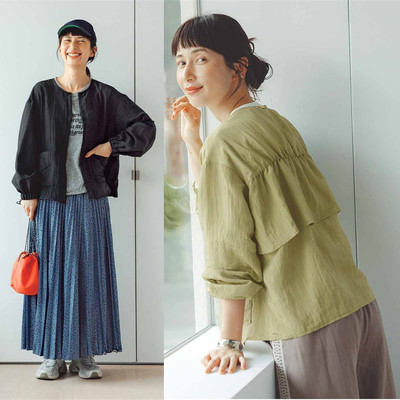 早春日单女宽松大码花边夹克