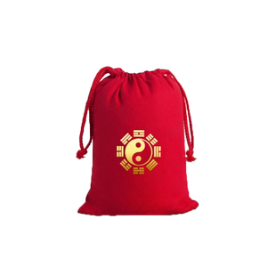 蚁窝加厚红色黑色全棉帆布袋金色八卦袋收纳袋储物袋布袋子可定制