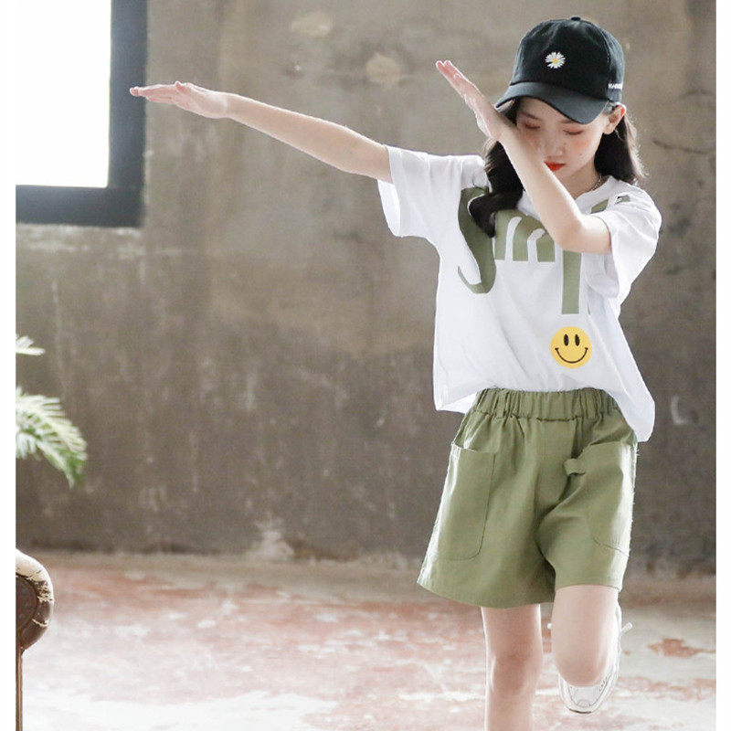 女童夏装新款韩版运动套装中大童12岁网红洋气休闲装,童装/婴儿装/亲子装,儿童运动套装,淘宝优惠券,粉丝福利购,淘宝优惠卷