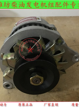 潍柴船机6160柴油机小发电机JF27A 杰孚28V交流发电机1000W充电机