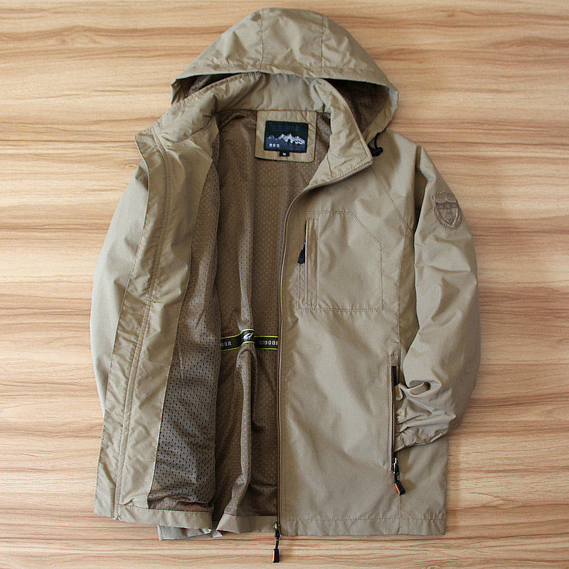 春秋季宽松连帽夹克男外套冲锋衣