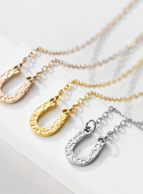 韩版U形不锈钢吊坠Stainless steel necklace颈链项链