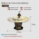 Обеденный стол 1,5 м/натуральный роскошный камень, снежная горная летучая лисица