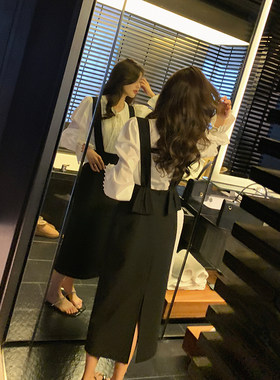 bigyu美美的小黑背带裙~
