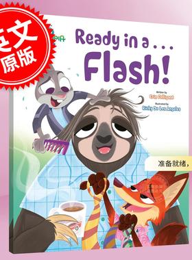 现货 准备就绪，闪电 儿童绘本故事 疯狂动物城2周边书 英文原版 Ready in a  Flash! 3-5岁