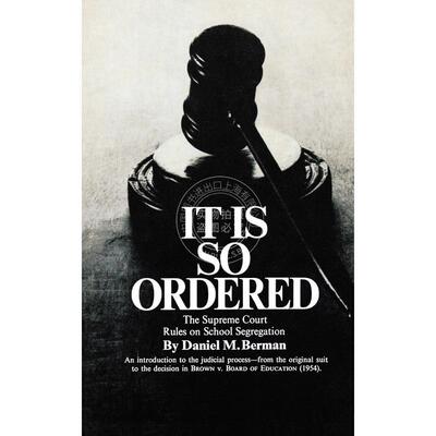 预售 按需印刷  It Is So Ordered