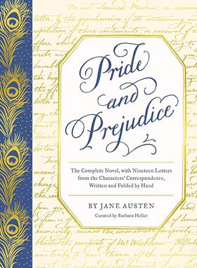 预售 傲慢与偏见 简奥斯汀 豪华收藏经典文学礼品版 含19封人物往来手写书信 英文原版 Pride and Prejudice Jane Austen