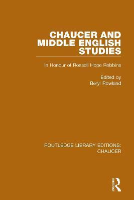 预售 按需印刷 Chaucer and Middle English Studies