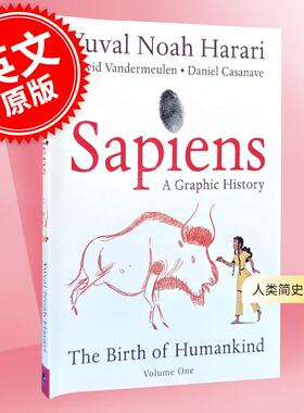 现货 人类简史 从动物到上帝 漫画故事书第一辑 世界通史Harari 尤瓦尔·赫拉利 英文原版 Sapiens: A Graphic History: The Birth