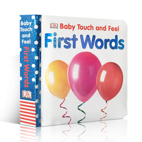 现货 英文原版 Baby Touch and Feel First Words 初识单词 幼儿启蒙认知早教触摸纸板书 卡板书撕不烂绘本DK出版社