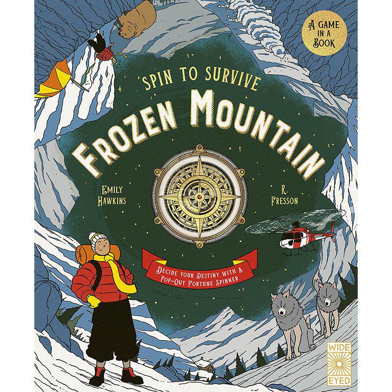 现货 旋转生存 冰冻山 儿童互动游戏书 英文原版 Spin to Survive: Frozen Mountain: Decide your destiny with a pop-out fortun