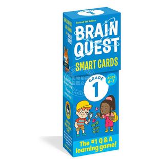 Grade Cards 7岁 Brain Quest 英文原版 美国学前全科练习获奖系列新版 Smart 现货 1st 大脑任务智力开发卡片书