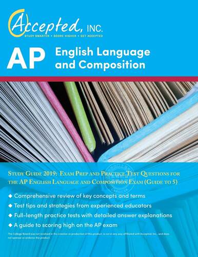 预售 按需印刷 AP English Language and Composition Study Guide 2019